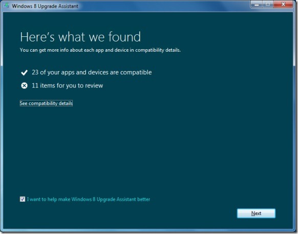 Windows 8 Upgrade Assistant