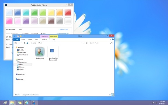 Set Different Colors for Taskbar and Window Border