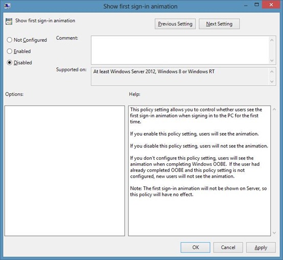 Disable Windows 8 Animation Step3