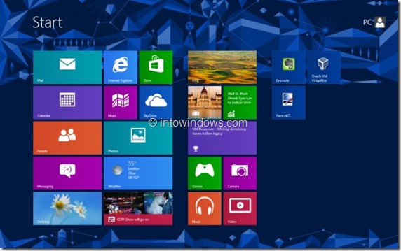 Customize Start Screen In Windows 8 Step1