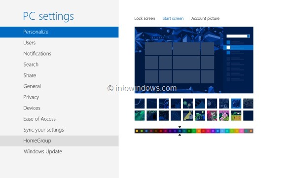 Customize Start Screen In Windows 8 Step2