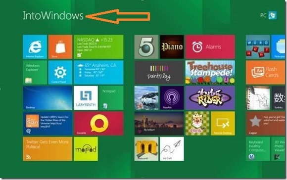 Edit Windows 8 Start Text