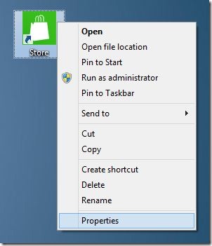 Create Keyboard Shortcut To Open Windows 8 Store