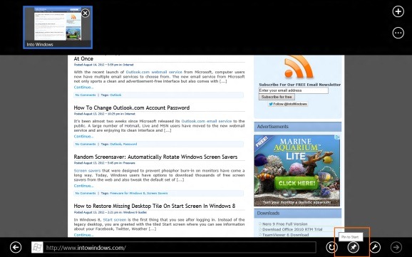 Pin Web Pages To Start Screen In Windows 8 Picture1