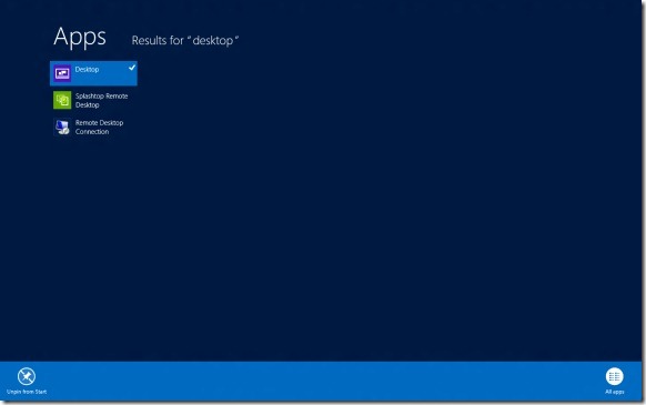 Restore Missing Desktop Tile On Start Screen In Windows 8 Step3