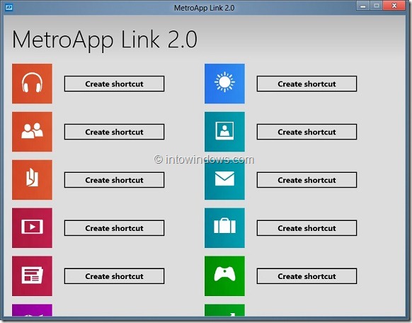 Create Keyboard Shortcuts To Launch Metro Apps