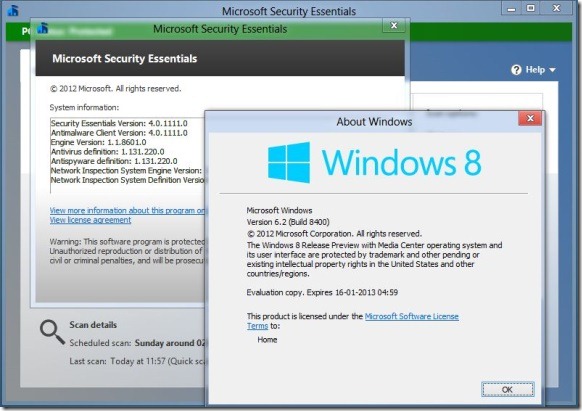 Install Microsoft Security Essentials in Windows 8