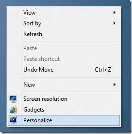 Show Computer Icon on Desktop In Windows 8 Step1