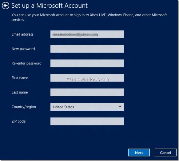 Create Microsoft Account In Windows 8 Step5