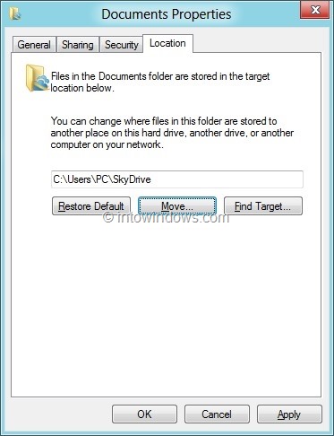 Automatically Backup My Documents Folder To SkyDrive Step2