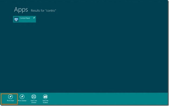 Open Control Panel in Windows 8 Picture4