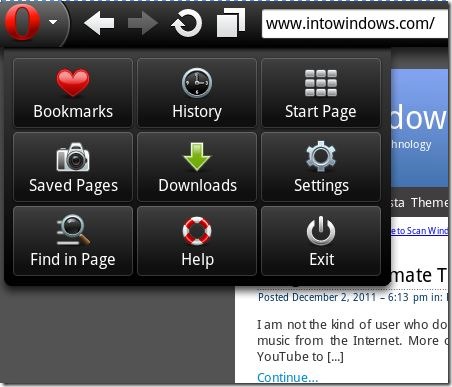 Opera Moibile for Windows Tablet Picture2