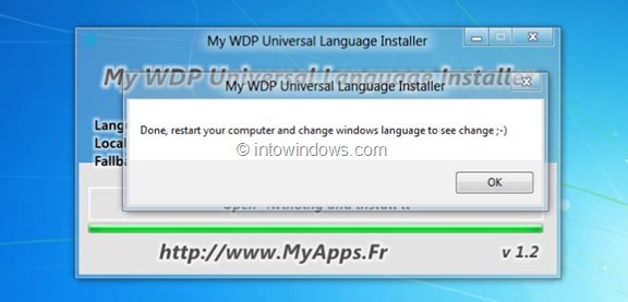 Download and install Language Packs in Windows 8 Step1