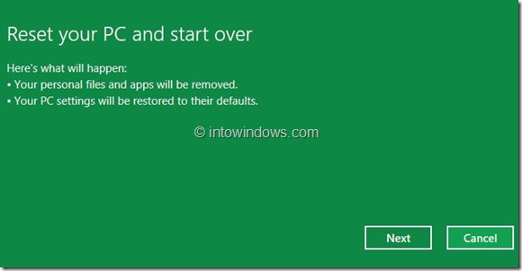 Reset Windows 8 Step11