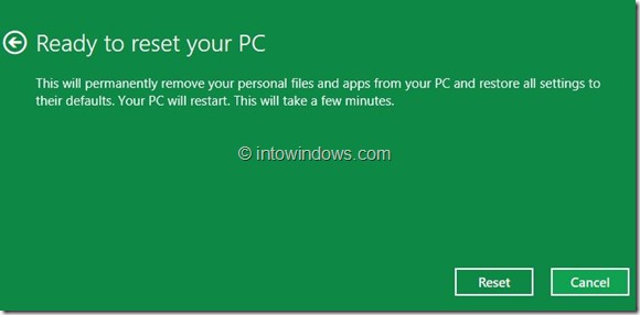 Reset Windows 8 Step2