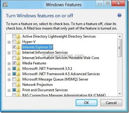 Uninstall or Remove Internet Explorer 10 From Windows 8 Step12