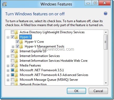 Enable Hyper-V In Windows 8 Step2