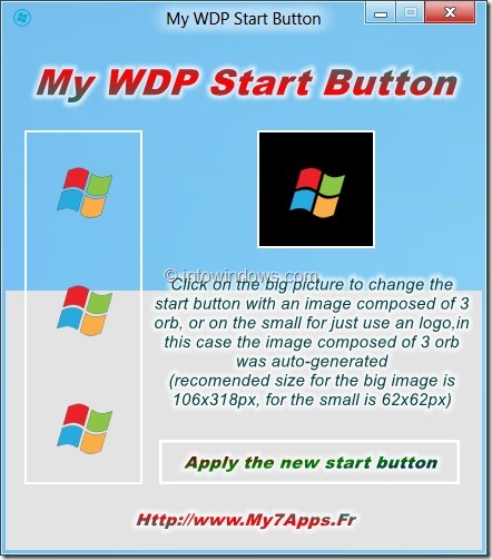 Change Windows 8 Start Button