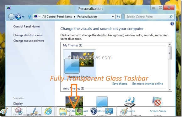 Enable Glass Taskbar In Windows 8 Developer Preview Step4