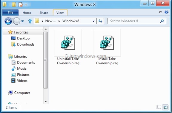 Take Ownership Of Files And Folders In Windows 8