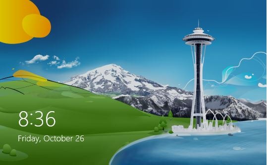 change lock screen Windows 8