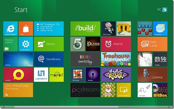 Windows 8 Start Screen