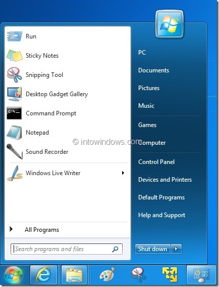 Enable Start Menu In Windows 8