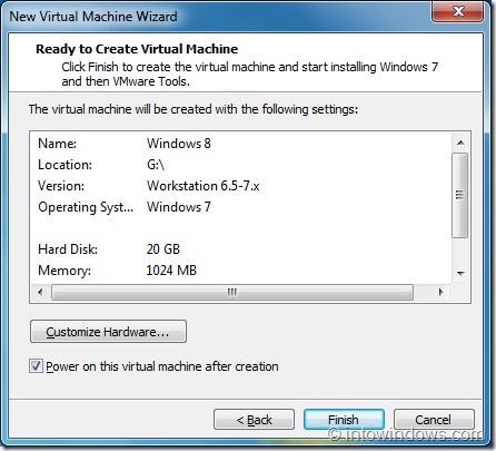 Install Windows 8 On VMware Player Step7