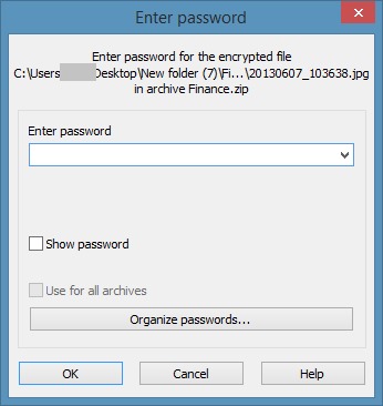 Create zip file with password in Windows 7 Windows 8 Step01