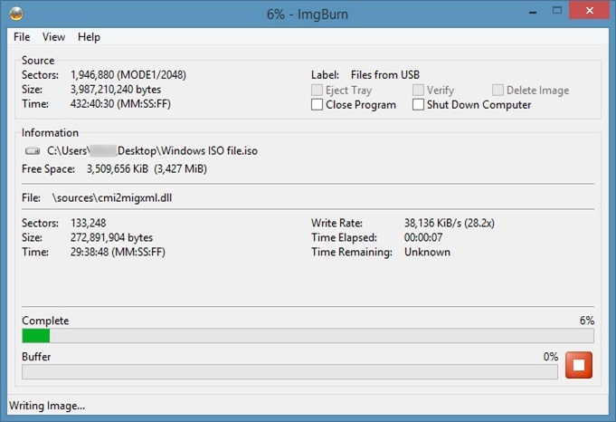 Create bootable Window ISO from USB step9