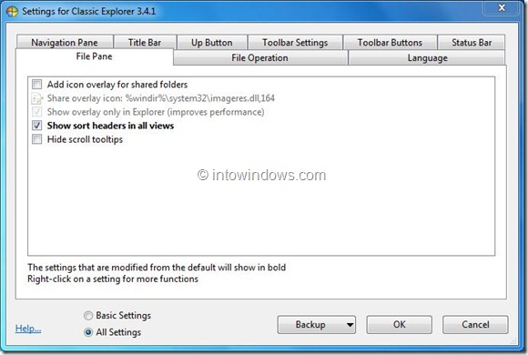 Sort Header for Windows 7 Explorer