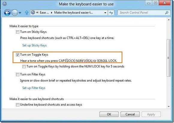 Enable Alert Tone For Caps Lock, Scroll, And Num Lock keys Step5