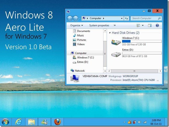 Windows 8 Aero Lite Theme for Windows 7