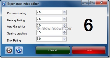 Experience Index Editor