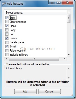 Add Buttons To Windows Explorer Toolbar