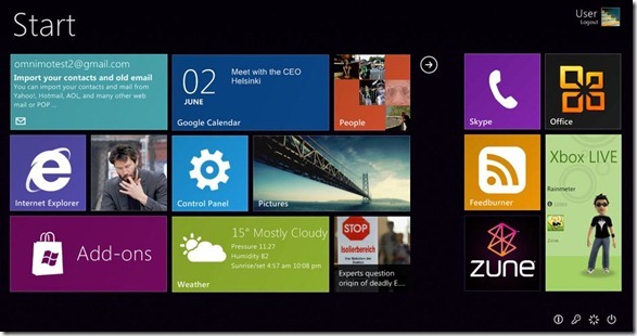 Windows 8 Start Screen