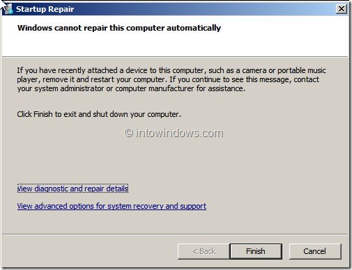 Repair Windows 7 Without Installation Media Step 2