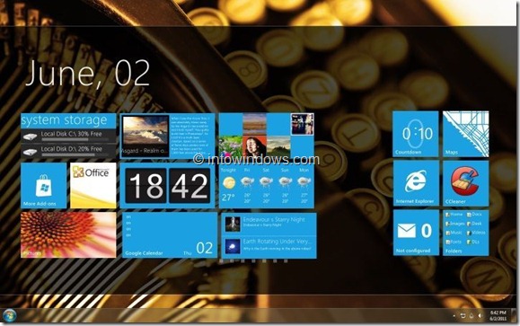 Windows 8 Tablet UI Start Screen Final