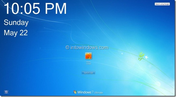 Windows 8 Logon Clock And Date for Windows 7