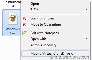 How To Mount An ISO File In Windows 7 and Windows 8