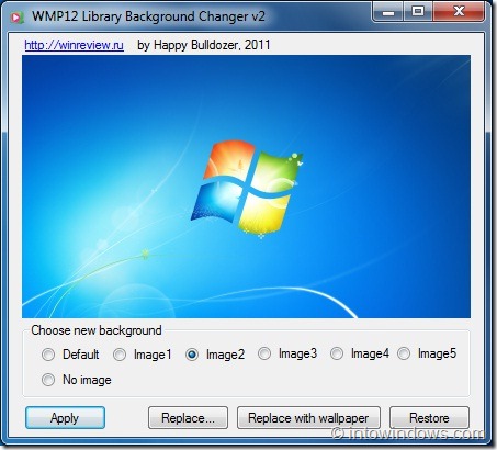 Set A Custom Picture As Windows Media Player Library Background