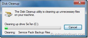 Remove Windows 7 Service Pack Backup Files Step6