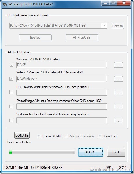 Create Multiboot Windows 7 and XP USB Flash Drive