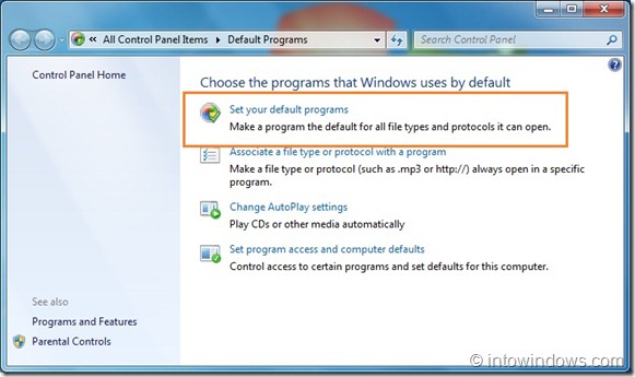 Restore Windows Media Player File Associations in Windows 7 step2