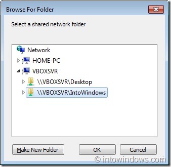 Share Folders Between VirtualBox And Windows 7 Host Machine Step5