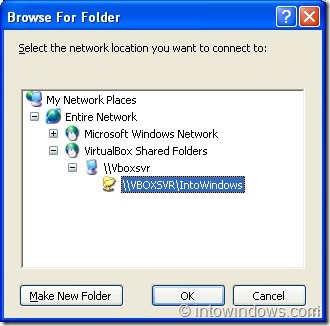 Share Folders Between VirtualBox  XP Gues And  Host Machine Step5