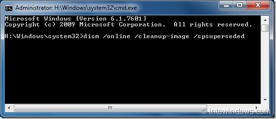 Reclaim Lost Disk Space After Installing SP1 For Windows 7