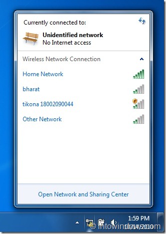 Connect Windows 7 Wireless Network