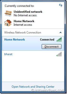 Disconnect Windows 7 From A Wireless Network