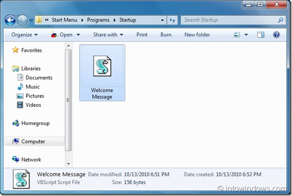 Make Windows 7 Welcome You With A Custom Voice Message step 5